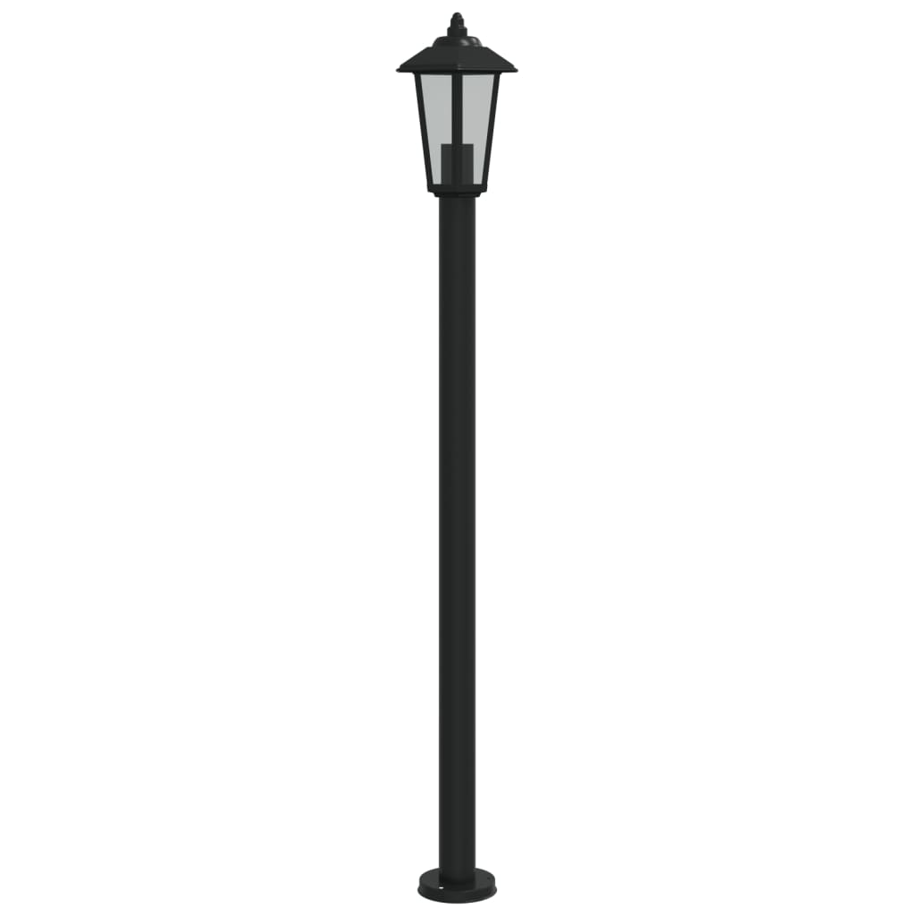 Hagebelysning Lyktstolpe Svart 120 cm rustfritt stål