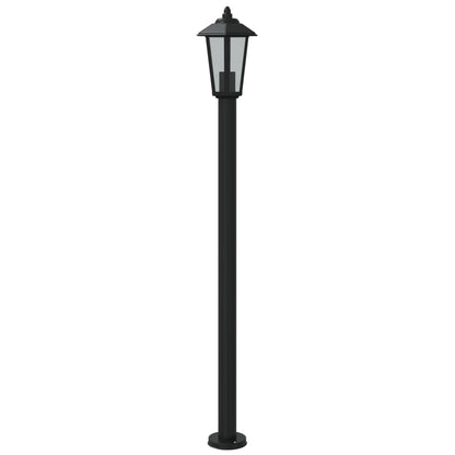 Hagebelysning Lyktstolpe Svart 120 cm rustfritt stål