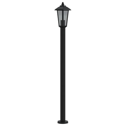 Hagebelysning Lyktstolpe Svart 120 cm rustfritt stål