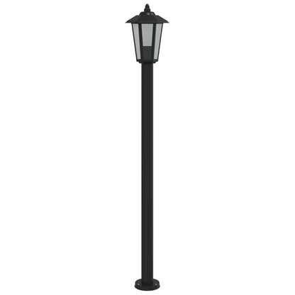 Hagebelysning Lyktstolpe Svart 120 cm rustfritt stål