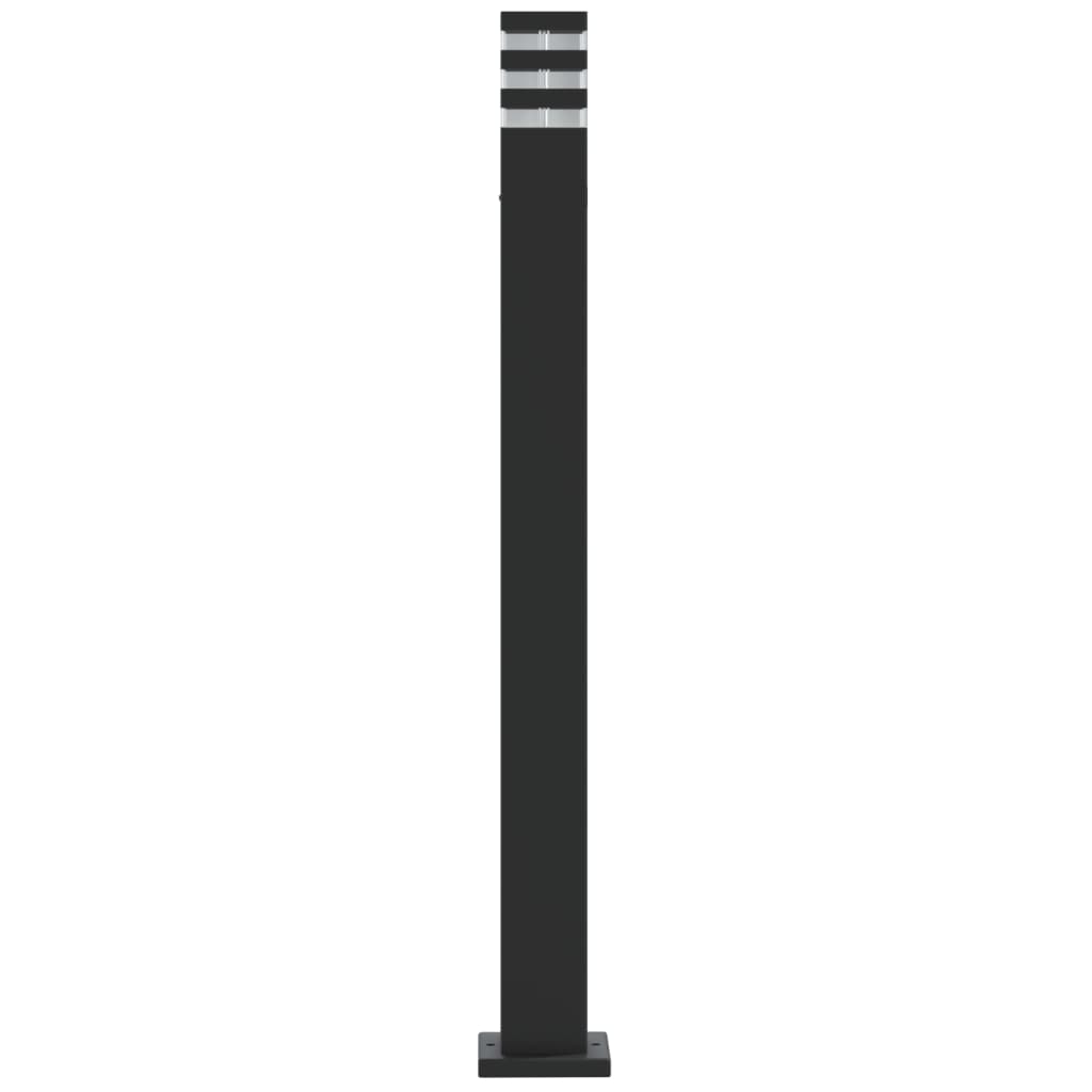 Hagebelysning Lyktstolpe 3 stk svart 110 cm aluminium