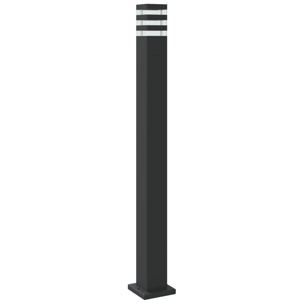 Hagebelysning Lyktstolpe 3 stk svart 110 cm aluminium