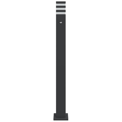 Hagebelysning Lyktstolpe med sensor Svart 110 cm aluminium
