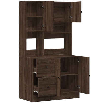 Kjøkkeninnredning Kjøkkenskap Brun Eik 95x50x180 cm