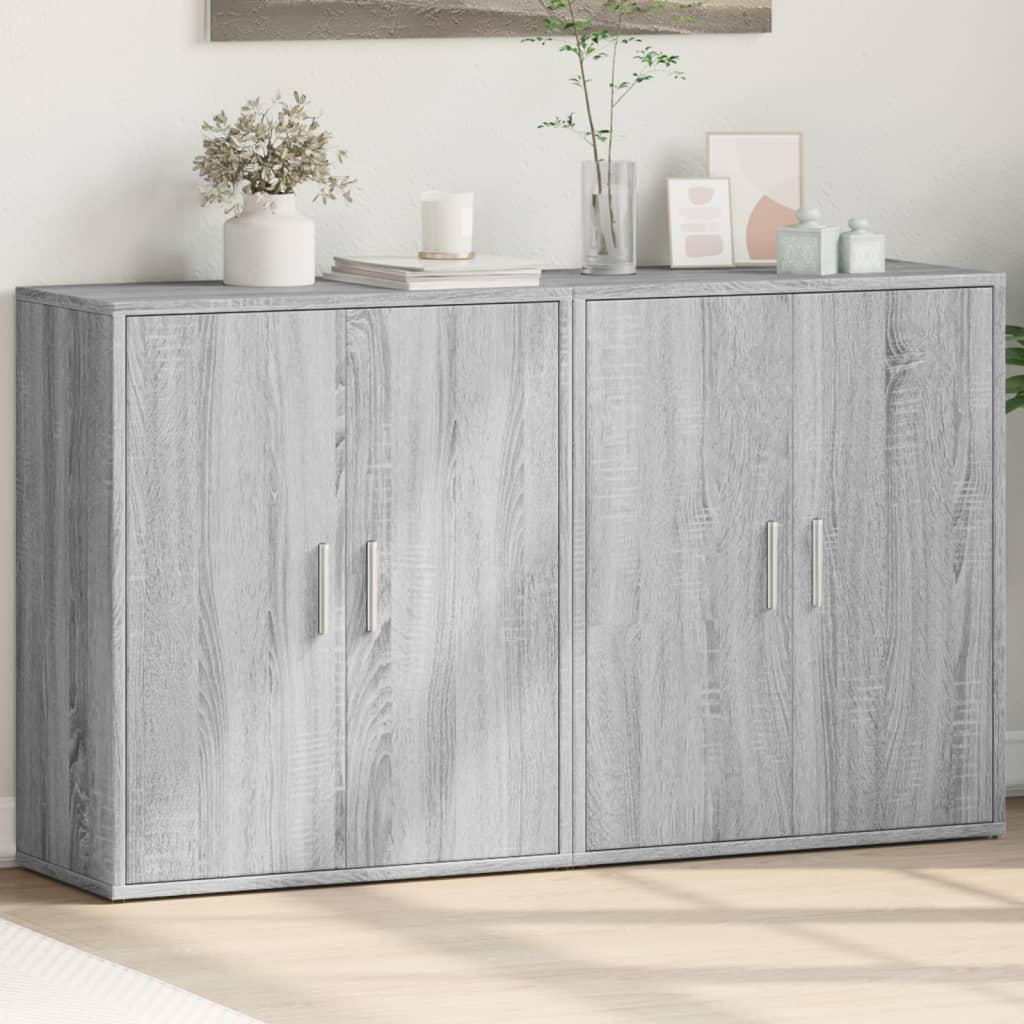 Skjenker 2 grå sonoma 60x31x70 cm konstruert tre