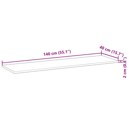 Benkeplate Baderom med finish 140x40x2 cm heltre akasie
