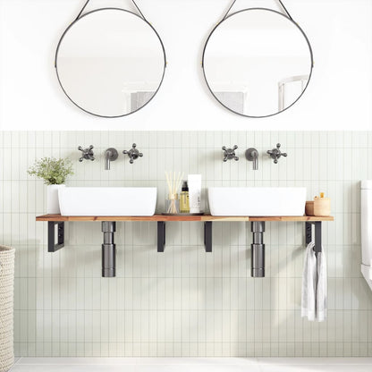 Benkeplate Baderom med finish 160x40x2 cm heltre akasie
