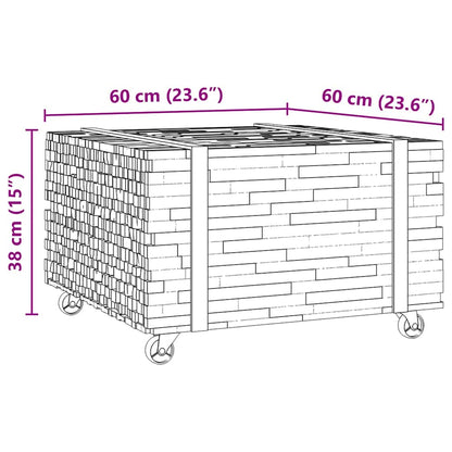 Salongbord Sofabord Brun 60 x 60 x 38 cm Massivt Teaktre