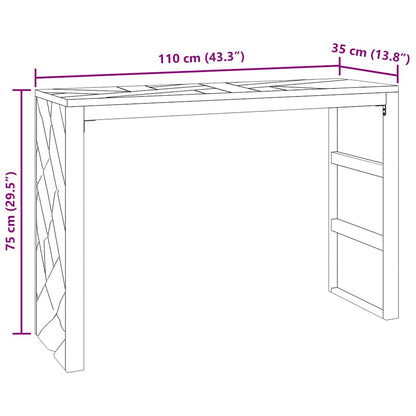 Avlastningsbord Konsollbord Tre 110x35x75 cm heltre teak