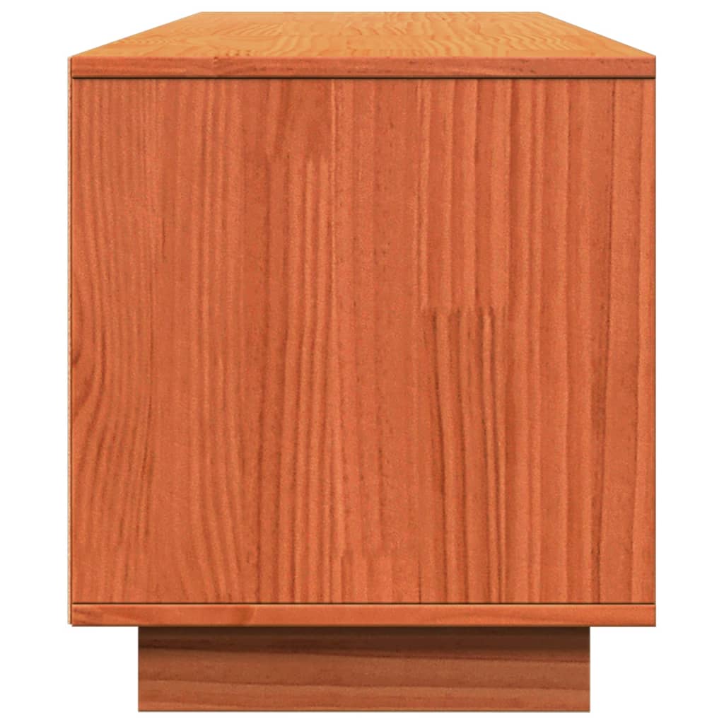TV-Møbel Brun TV-benk voksbrun 140x35x40 cm heltre furu