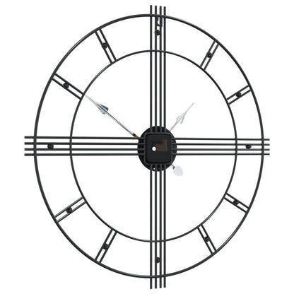 Veggklokke Svart Ø60 cm jern