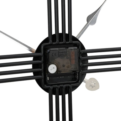 Veggklokke Svart Ø60 cm jern
