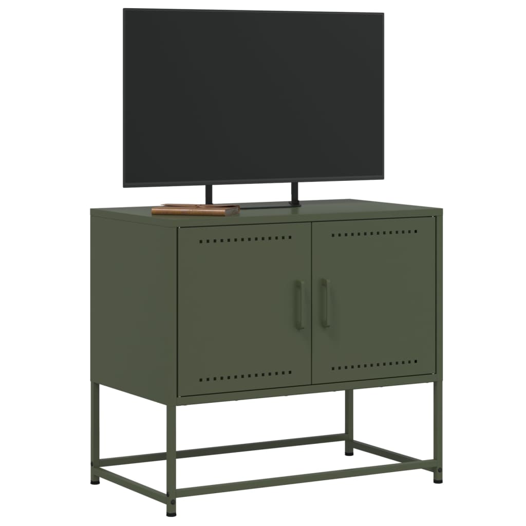 TV-Møbel DIV. TV-benk olivengrønn 68,5x39x60,5 cm stål