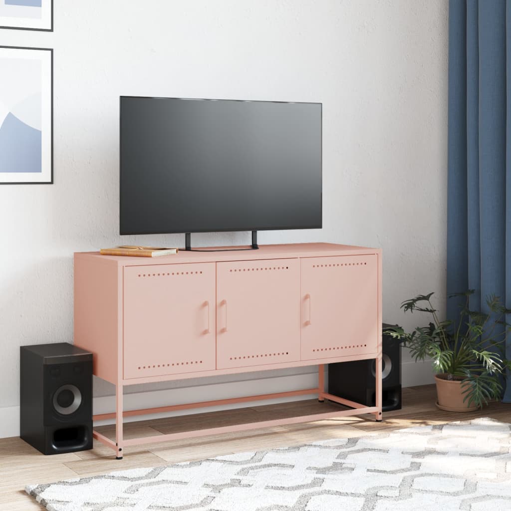 TV-Møbel DIV. TV-benk rosa 100,5x39x60,5 cm stål