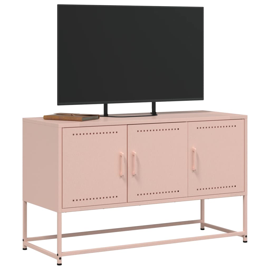 TV-Møbel DIV. TV-benk rosa 100,5x39x60,5 cm stål