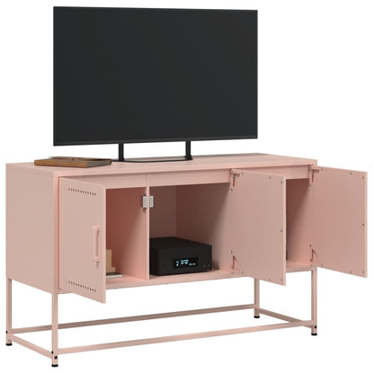 TV-Møbel DIV. TV-benk rosa 100,5x39x60,5 cm stål