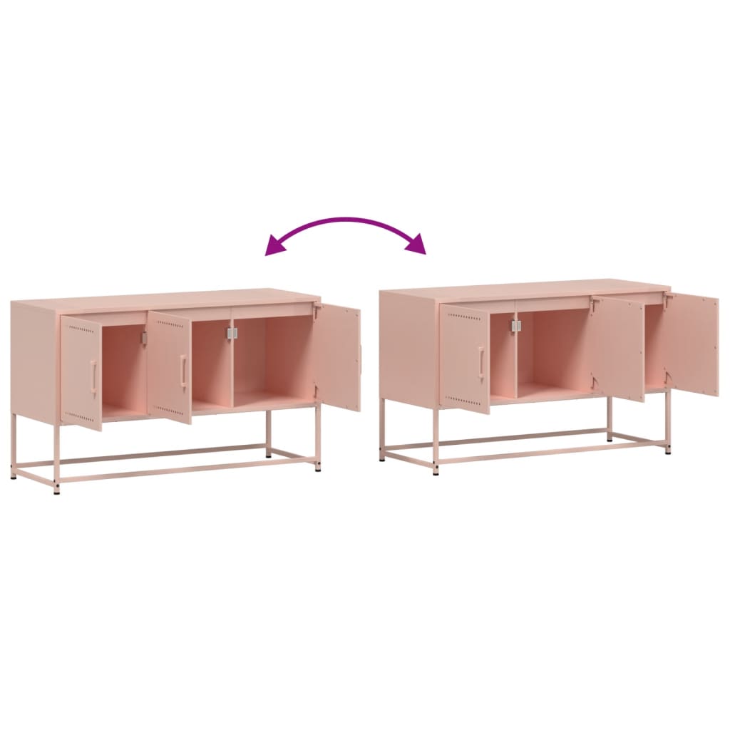 TV-Møbel DIV. TV-benk rosa 100,5x39x60,5 cm stål
