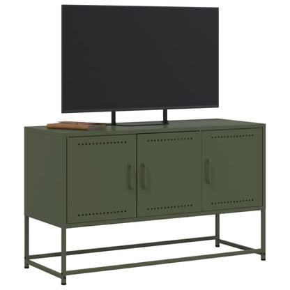 TV-Møbel DIV. TV-benk olivengrønn 100,5x39x60,5 cm stål