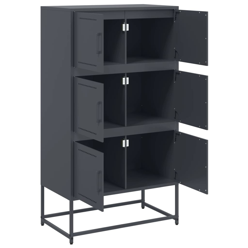 Skjenk DIV. antrasitt 68,5x38,5x123,5 cm stål