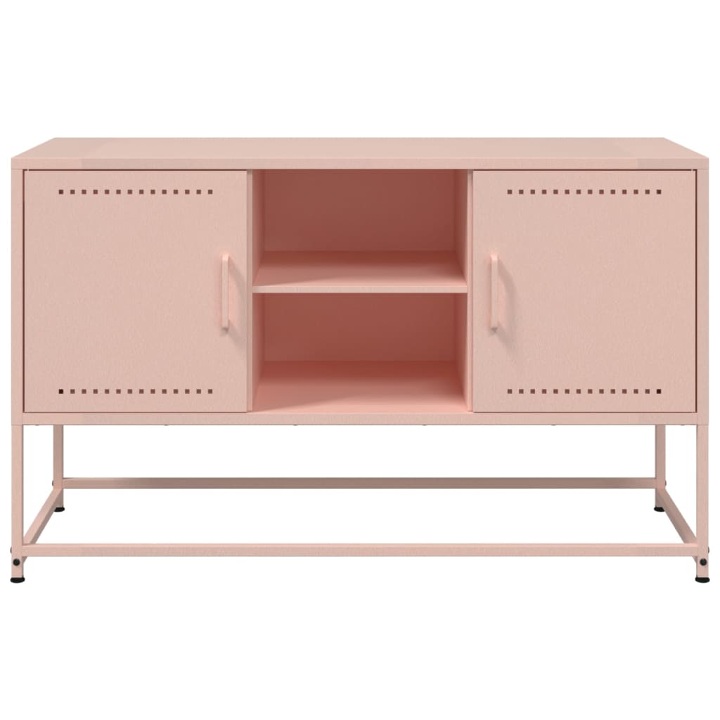 TV-Møbel DIV. TV-benk rosa 100,5x39x60,5 cm stål