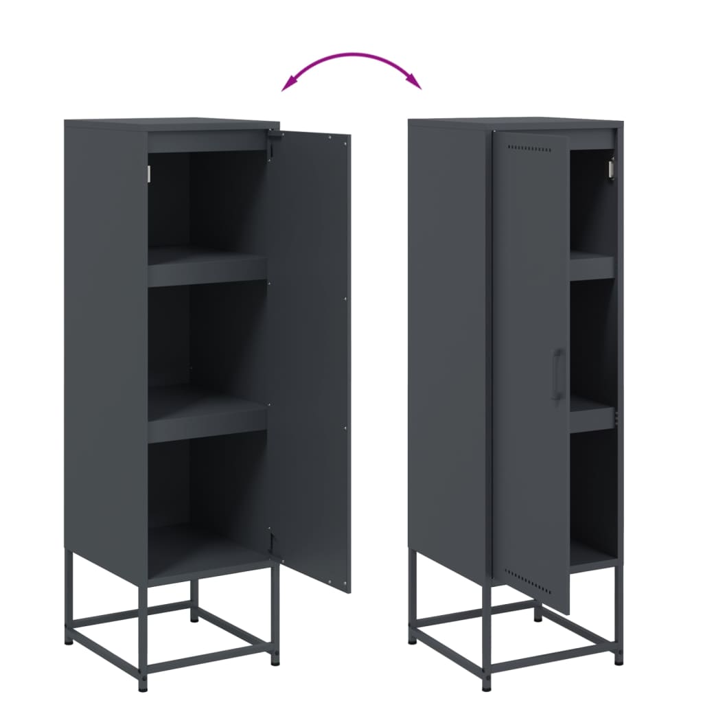 Skap DIV. antrasitt 36x39x123 cm stål