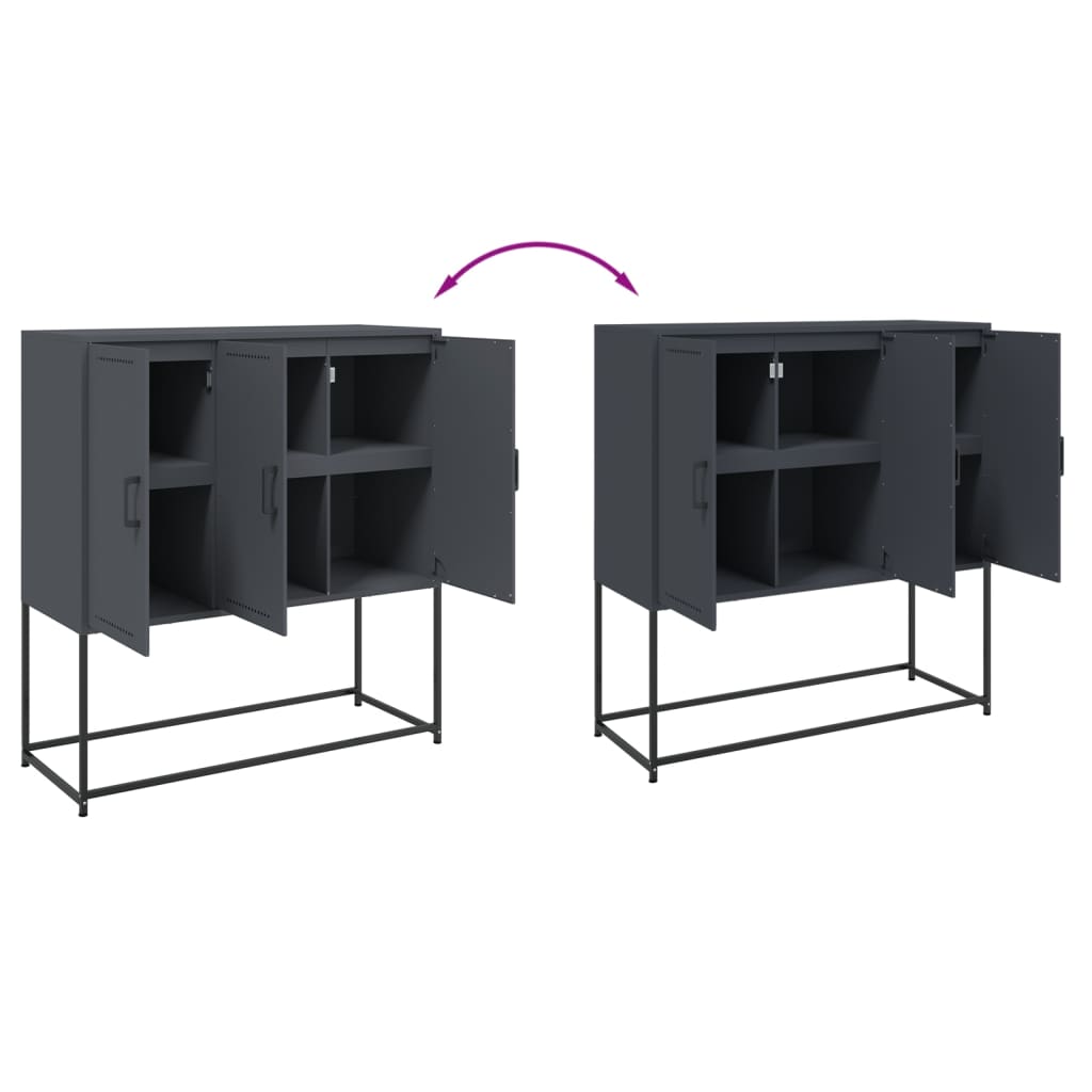 Skap DIV. antrasitt 100,5x39x107 cm stål