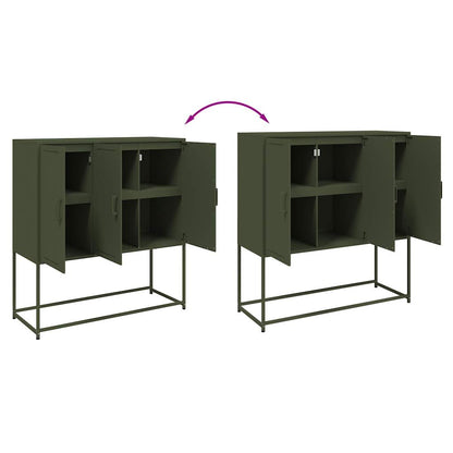 Skap DIV. olivengrønn 100,5x39x107 cm stål