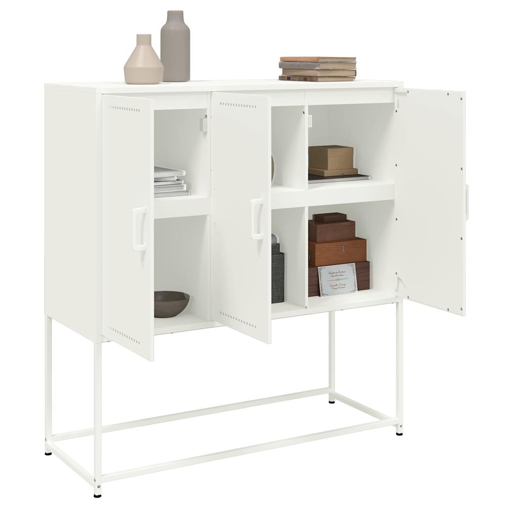 Skap Hvit 100,5x39x107 cm stål