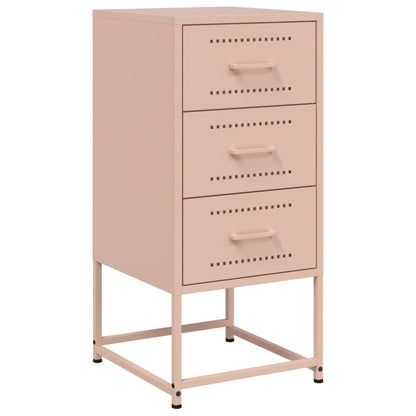 Nattbord 2 stk rosa 36x39x78 cm stål