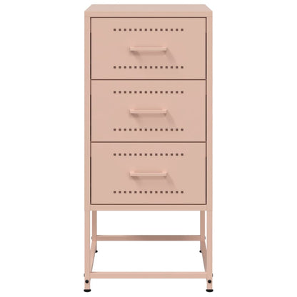 Nattbord 2 stk rosa 36x39x78 cm stål