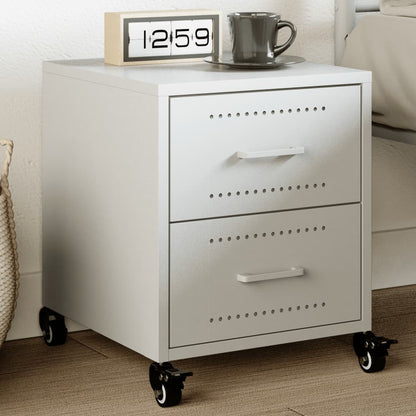 Nattbord Sengbord DIV. Hvit 36x39x43,5 cm stål