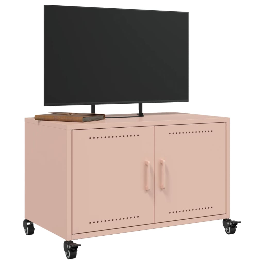 TV-Møbel DIV. TV-benk rosa 68x39x43,5 cm kaldvalset stål