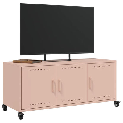 TV-Møbel DIV. TV-benk rosa 100,5x39x43,5 cm kaldvalset stål