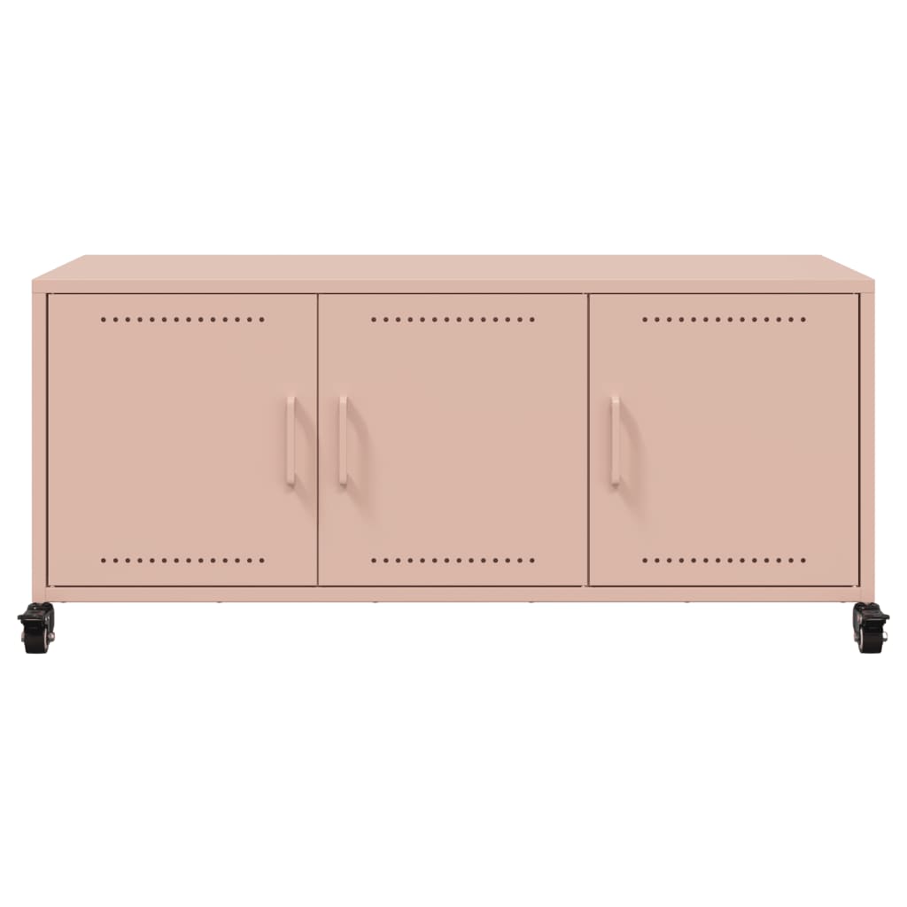 TV-Møbel DIV. TV-benk rosa 100,5x39x43,5 cm kaldvalset stål