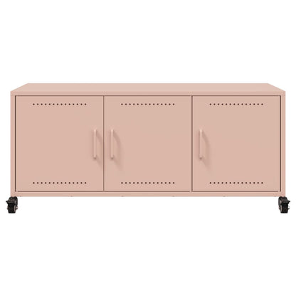 TV-Møbel DIV. TV-benk rosa 100,5x39x43,5 cm kaldvalset stål