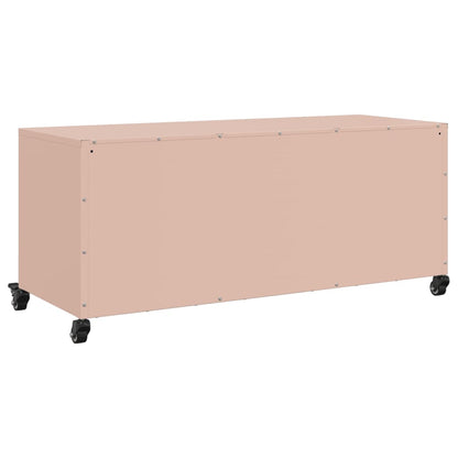 TV-Møbel DIV. TV-benk rosa 100,5x39x43,5 cm kaldvalset stål