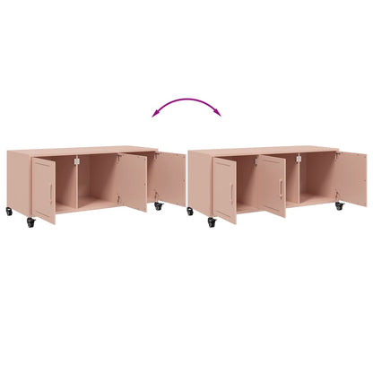 TV-Møbel DIV. TV-benk rosa 100,5x39x43,5 cm kaldvalset stål