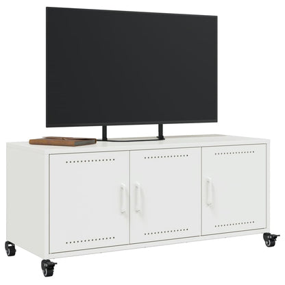 TV-Møbel DIV. TV-benk Hvit 100,5x39x43,5 cm kaldvalset stål