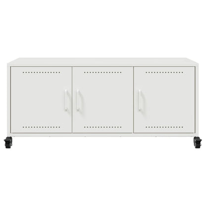 TV-Møbel DIV. TV-benk Hvit 100,5x39x43,5 cm kaldvalset stål