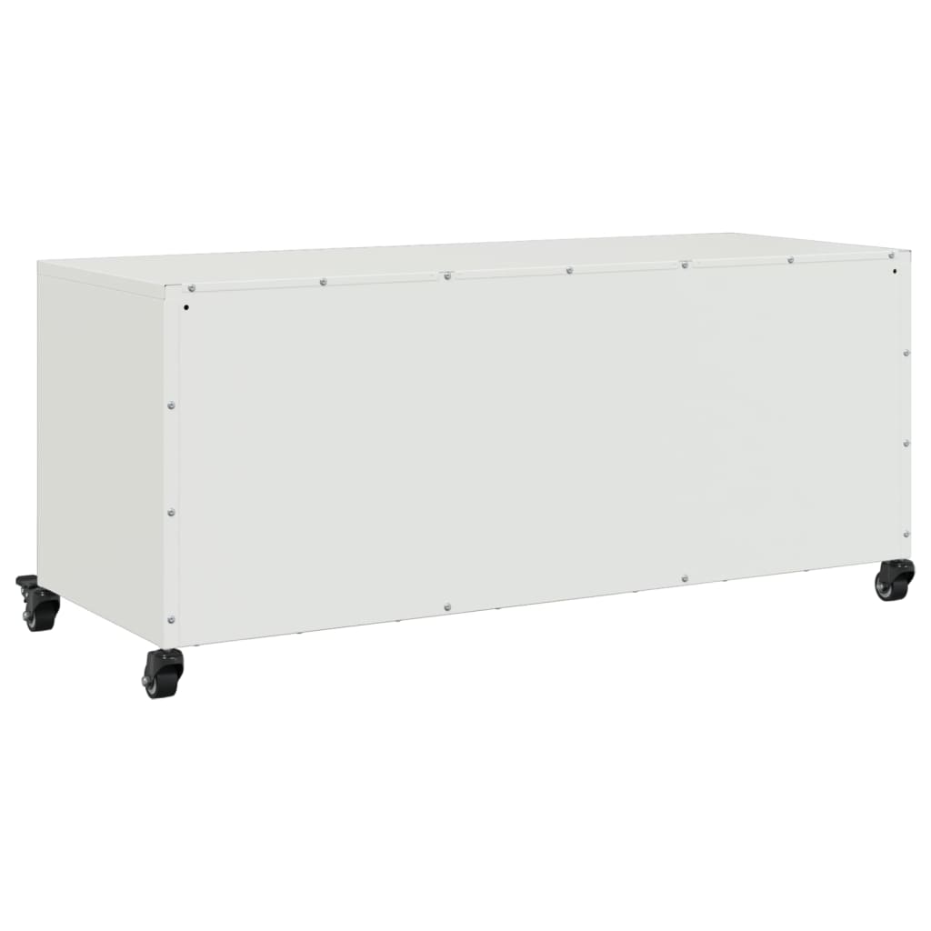 TV-Møbel DIV. TV-benk Hvit 100,5x39x43,5 cm kaldvalset stål