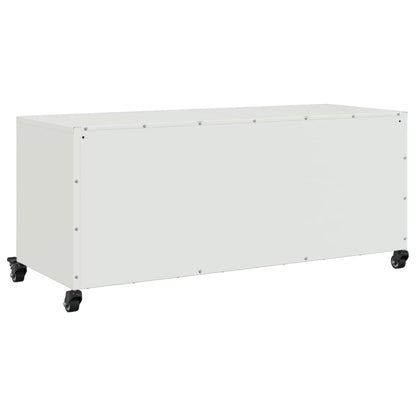 TV-Møbel DIV. TV-benk Hvit 100,5x39x43,5 cm kaldvalset stål