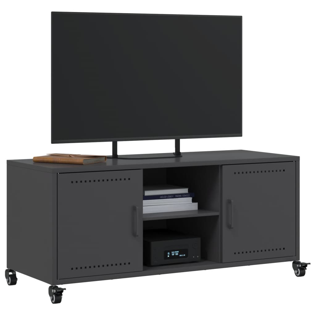 TV-Møbel DIV. TV-benk Svart 100,5x39x43,5 cm stål
