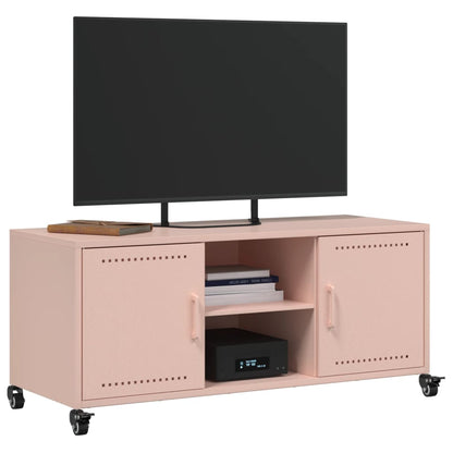 TV-Møbel DIV. TV-benk rosa 100,5x39x43,5 cm stål