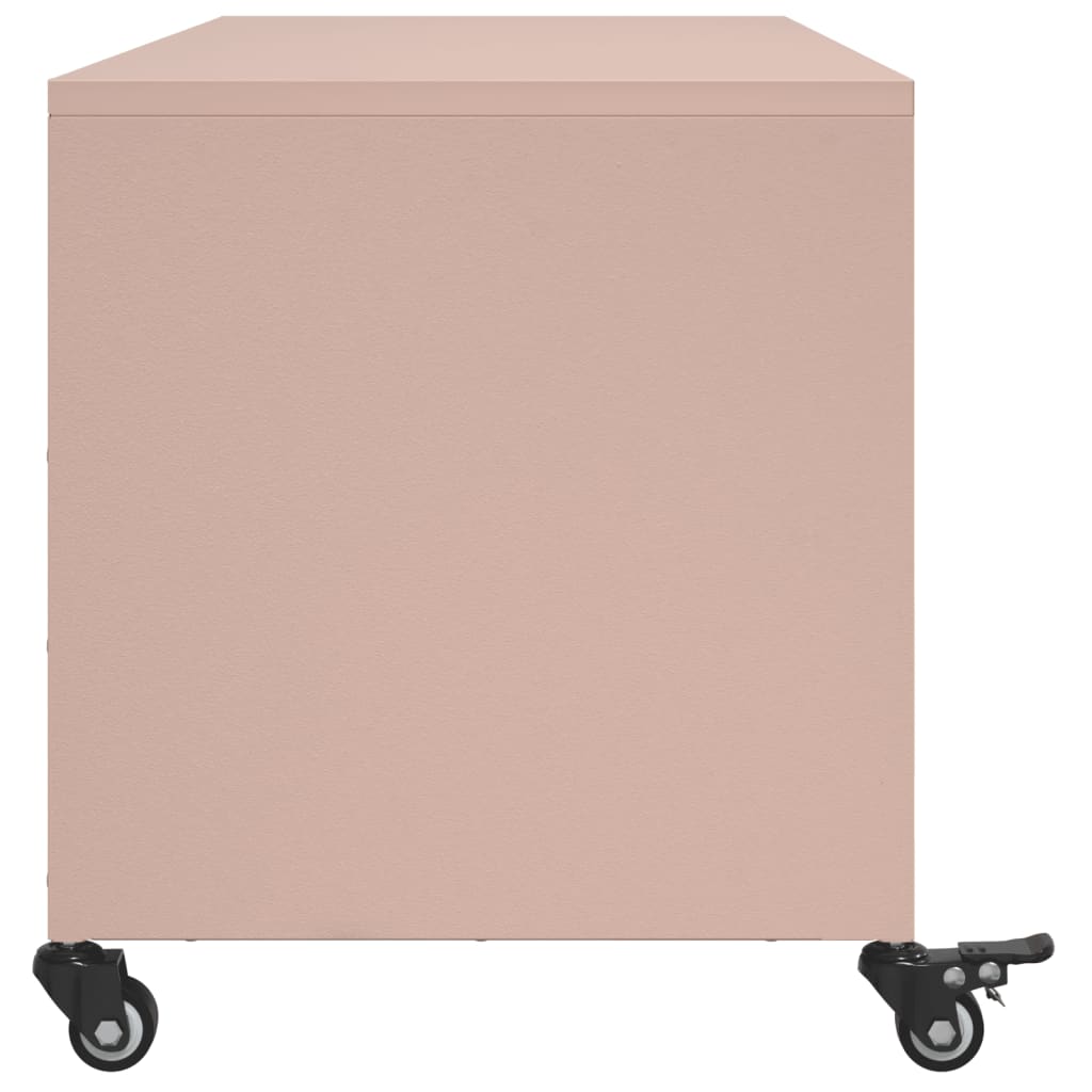 TV-Møbel DIV. TV-benk rosa 100,5x39x43,5 cm stål