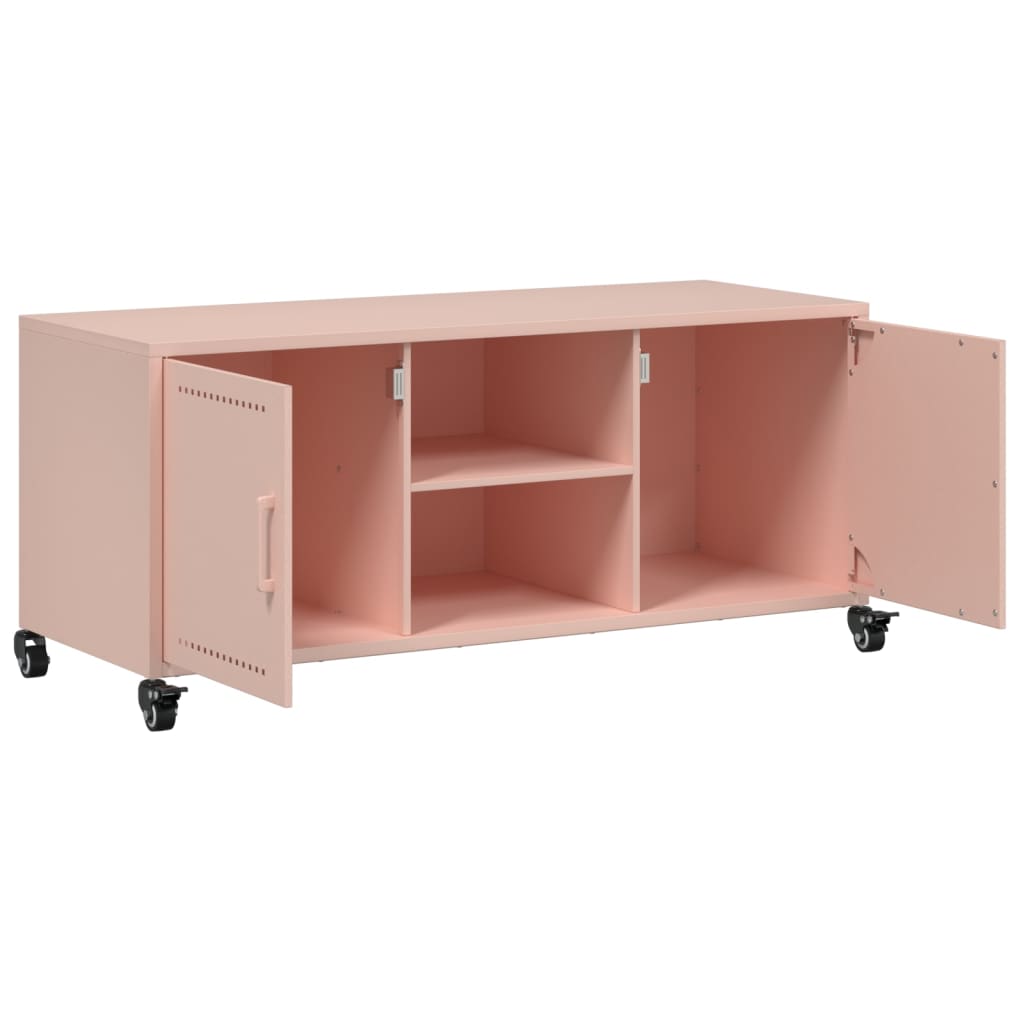 TV-Møbel DIV. TV-benk rosa 100,5x39x43,5 cm stål