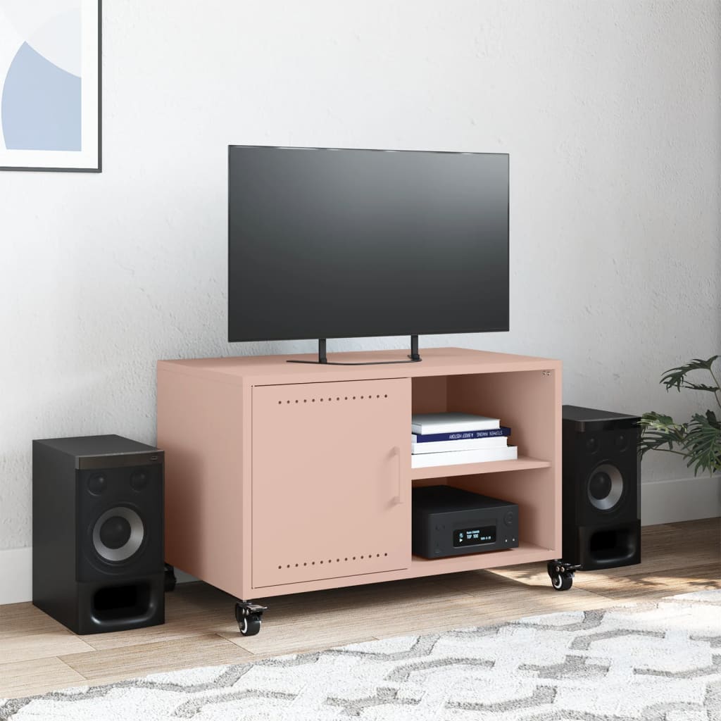 TV-Møbel DIV. TV-benk rosa 68x39x43,5 cm stål