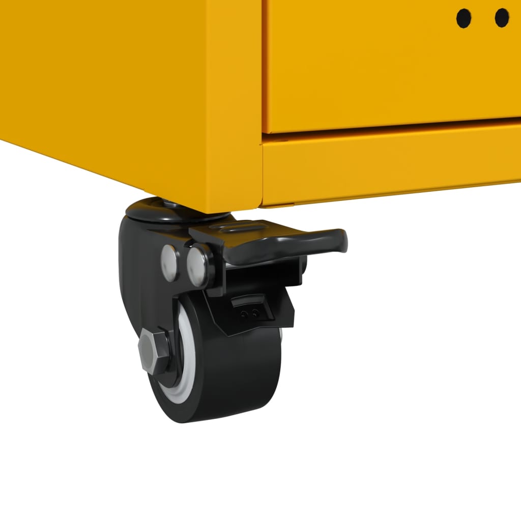 Skjenk DIV. sennepsgul 36x39x72 cm stål