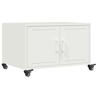 Salongbord Sofabord Hvit 68x50x43,5 cm stål