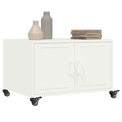 Salongbord Sofabord Hvit 68x50x43,5 cm stål