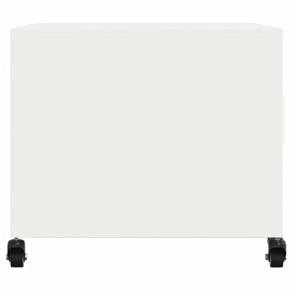 Salongbord Sofabord Hvit 68x50x43,5 cm stål